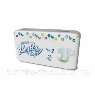 Підгузники BabyBaby (Бебі Бебі) Soft Standart Mini (3-6кг) р.2 №62-3