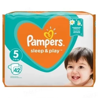 Підгузники дитячі Pampers (Памперс) Sleep & Play розмір 5, 11-16 кг, 42 штуки-0
