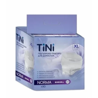 Підгузники для дорослих Tini (Тіні) Норма р.XL (120-160) №10 Підгузники для дорослих Tini (Тіні) Норма р.XL (120-160) №10-0