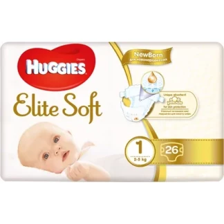 Подгузники Huggies (Хаггис) Elite Soft (3-5 кг) р.1 №26-0