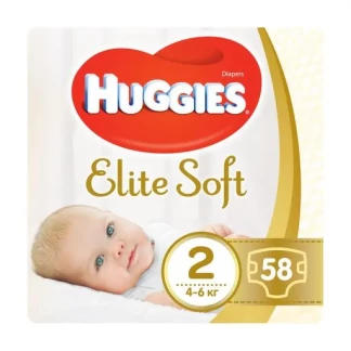 Подгузники Huggies (Хагис) Elite Soft (4-6кг) р.2 №58-0