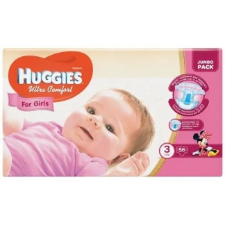 Підгузники Huggies (Хагіс) Ultra Comfort для дівчаток (5-9кг) р.3 №56-0
