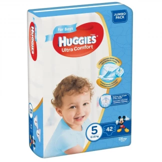 Підгузники Huggies (Хагіс) Ultra Comfort для хлопчиків (12-22кг) р.5 №42-0