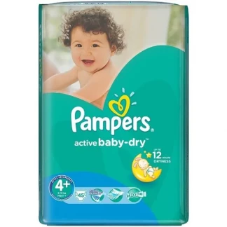Підгузники Pampers (Памперс) Active Baby-Dry Mахі+ (9-19кг) №45-0