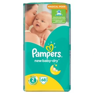 Підгузники Pampers (Памперс) New Baby-Dry Mini (3-6кг) р.2 №68-0