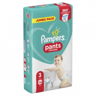 Подгузники-трусики детские Pampers (Памперс) Pants размер 3, 6-11 кг, 60 штук-0