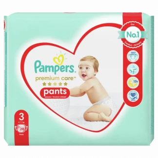 Підгузники-трусики дитячі Pampers (Памперс) Premium Care Pants розмір 3, 6-11 кг, 28 штук-0