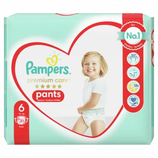 Подгузники-трусики детские Pampers (Памперс) Premium Care Pants размер 6, 15+ кг, 31 штука-0