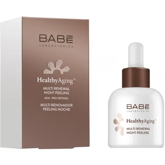 Пілінг для обличчя нічний BABE (БАБЕ) Laboratorios Healthy Aging мультионовлюючий з AHA кислотами та ретинолом 30мл-0