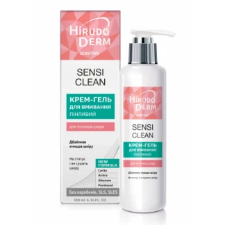 Крем-гель для вмивання Біокон Hirudo Derm (Гірудо Дерм) Sensitive Sensi Clean 180 мл-0