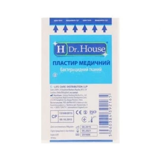 Пластир бактерецидний H Dr. House 6x10см тканнина основа №1-0