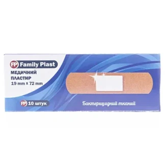 Пластир бактерицидний FP Family Plast 19x72мм тканинний №10-0