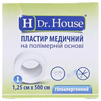 Пластырь медицинский Dr. House на полимерной основе 1,25х500см №1-0