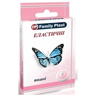 Пластырь медицинский «FP Family Plast» бактерицидный на тканевой основе эластичный 25 мм х 72 мм, 8 штук-0