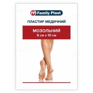 Пластырь медицинский FP Family Plast мозольный 6 см х 10 см, 1 штука-0