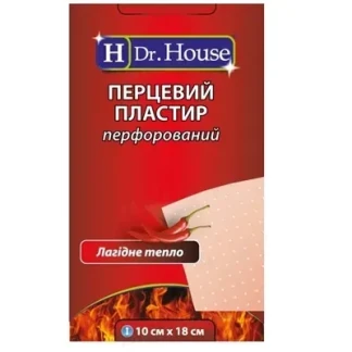 Пластир перцевий Dr. House перфорований 10см*18см-0
