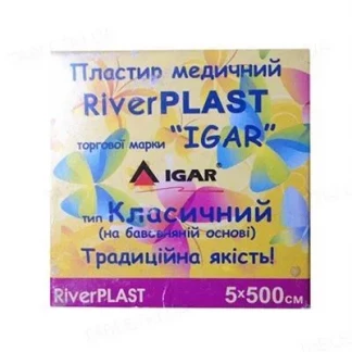 Пластир RiverPlast 5х500 бавовняний класичний Ігар(карт)-0