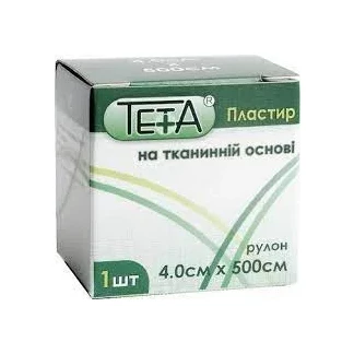 Пластир Тета 4смх500см тканинний Пластир Тета 4смх500см тканинний-0