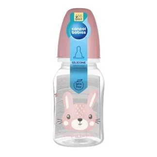 Бутылочка Canpol (Кенпол) Babies Cute Animals розовая 120мл (11/851_pin)-0