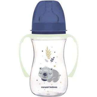 Бутылочка Canpol (Кенпол) Easystart Sleepy Koala антиколиковая с широким отверстием голубая 240мл (35/237)-0