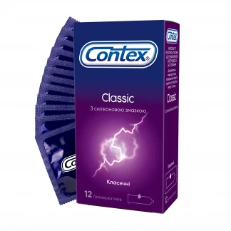 Презервативи латексні Contex Classic класичні, 12 штук-0