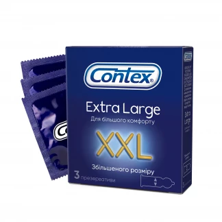 Презервативы латексные Contex Extra Large увеличенного размера, 3 штуки-0