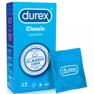 Презервативи латексні Durex Classic класичні, 12 штук-0