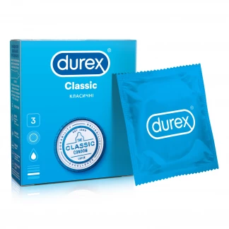Презервативы латексные Durex Classic классические, 3 штуки-0
