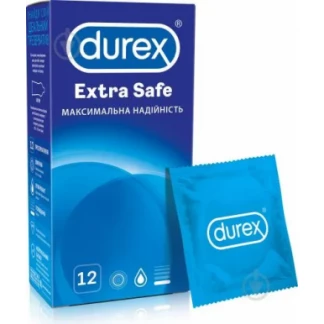 Презервативы латексные Durex Extra Safe максимальная надежность, 12 штук-0