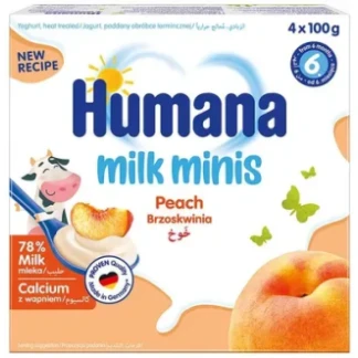Продукт кисломолочний Humana (Хумана) з персиком для дітей з 6 міс. 4х100г-0