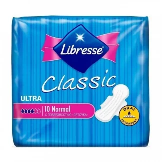 Прокладки гигиенические Libresse Classic Ultra Clip Normal Dry, 10 шт-0