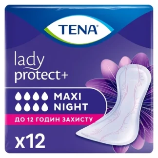 Прокладки урологические Tena (Тена) Ledi Protect+ Maxi Night №12-0