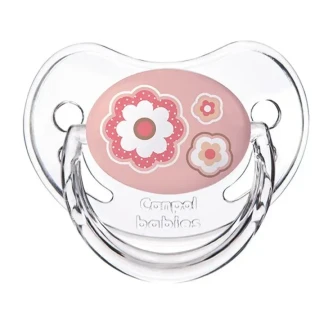 Пустышка Canpol (Кенпол) Newborn baby силиконовая симметричная 0-6мес. розовые цветы №1 (22/580)-0
