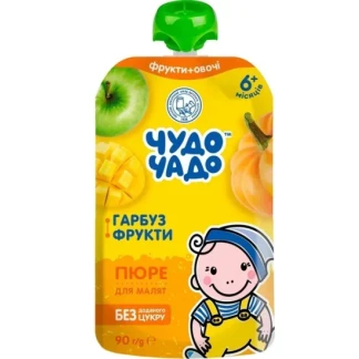 Пюре фруктово-овочеве Чудо-Чадо Гарбуз з фруктами 90г-0