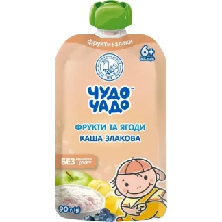 Пюре фруктово-ягідне Чудо-Чадо Каша злакова 90г-0