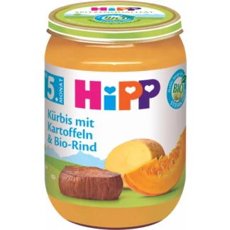 Пюре мясо-овощное Hipp (Хипп) тыква и картофель с говядиной 5+мес.190г Пюре мясо-овощное Hipp (Хипп) тыква и картофель с говядиной 5+мес.190г-0