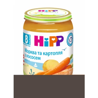 Рибно-овочеве пюре HiPP (Хіпп) Морква та картопля з лососем з 8 місяців 190 г Рибно-овочеве пюре HiPP (Хіпп) Морква та картопля з лососем з 8 місяців 190 г-1
