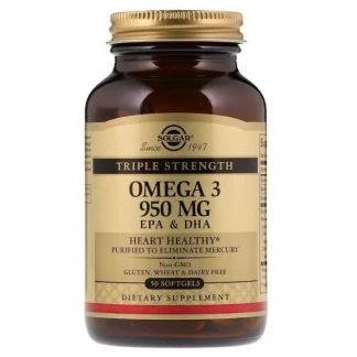 Вітаміни Solgar (Солгар) Omega-3 EPA & DHA загальнозміцнюючі капсули по 950мг №100-0