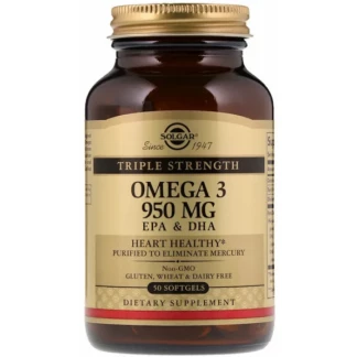 Витамины Solgar (Солгар) Omega 3 общеукрепляющее капсулы по 950мг №50-0
