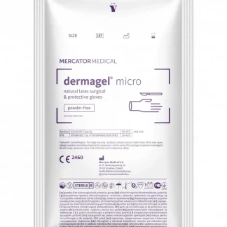 Перчатки стерильные хирургические латексные неприпудренные Dermagel Micro р.6,5 №2-0