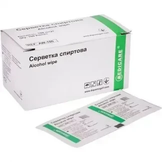 Салфетка медицинская, спиртовая Medcare 56x65мм №100-0