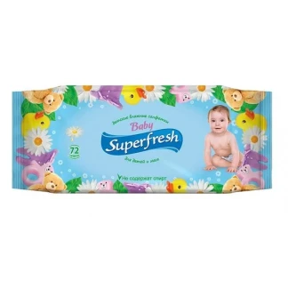 Серветки вологі Super Fresh для дітей та мам №72-0