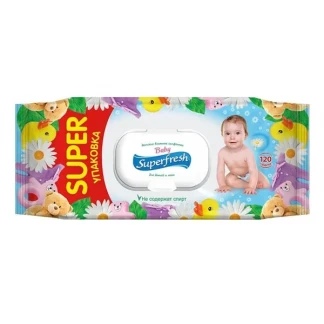 Серветки вологі Super Fresh для дітей та мам №120-0