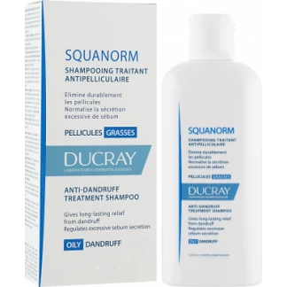 Шампунь Ducray (Дюкрей) Squanorm Shampoo Oily Dandruff проти жирної лупи 200 мл-0