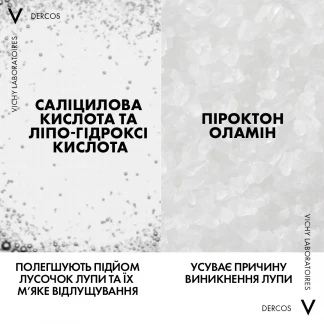 Шампунь-скраб Vichy (Віши) Dercos Anti-Dandruff для глибокого очищення шкіри голови та волосся, проти стійкої лупи та надлишку себуму з ефектом пілінгу 250 мл-1