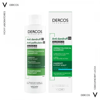 Шампунь Vichy (Виши) Dercos Anti-Dandruff Advanced Action Shampoo Oily Hair от перхоти усиленного действия для нормальных и жирных волос 200 мл-2