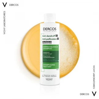 Шампунь Vichy (Виши) Dercos Anti-Dandruff Advanced Action Shampoo Oily Hair от перхоти усиленного действия для нормальных и жирных волос 200 мл-7