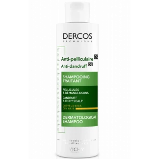 Шампунь Vichy (Віши) Dercos Anti-Dandruff Treatment Shampoo Dry Hair від лупи посиленої дії для сухого волосся 200 мл-1