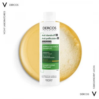 Шампунь Vichy (Виши) Dercos Anti-Dandruff Treatment Shampoo Dry Hair от перхоти усиленного действия для сухих волос 200 мл-6