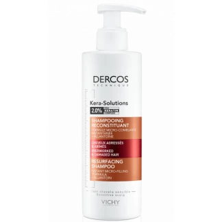 Шампунь Vichy (Віши) Dercos Kera-Solutions Resurfacing Shampoo з комплексом Про-Кератин для реконструкції поверхні пошкодженого ослабленого волосся 250 мл-0